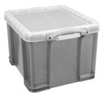 Really Useful Box Aufbewahrungsbox 35,0 l - 48,0 x 39,0 x 31,0 cm transparent, grau