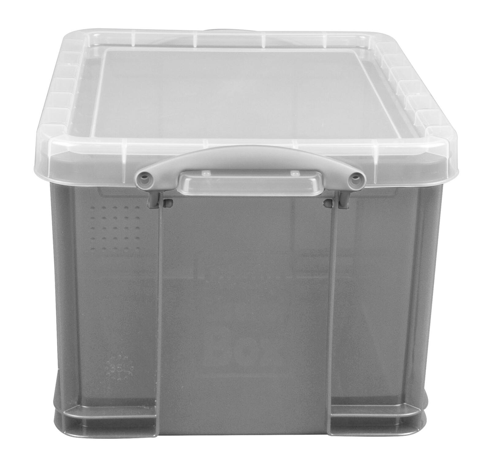 Really Useful Box Aufbewahrungsbox 35,0 l - 48,0 x 39,0 x 31,0 cm transparent, grau