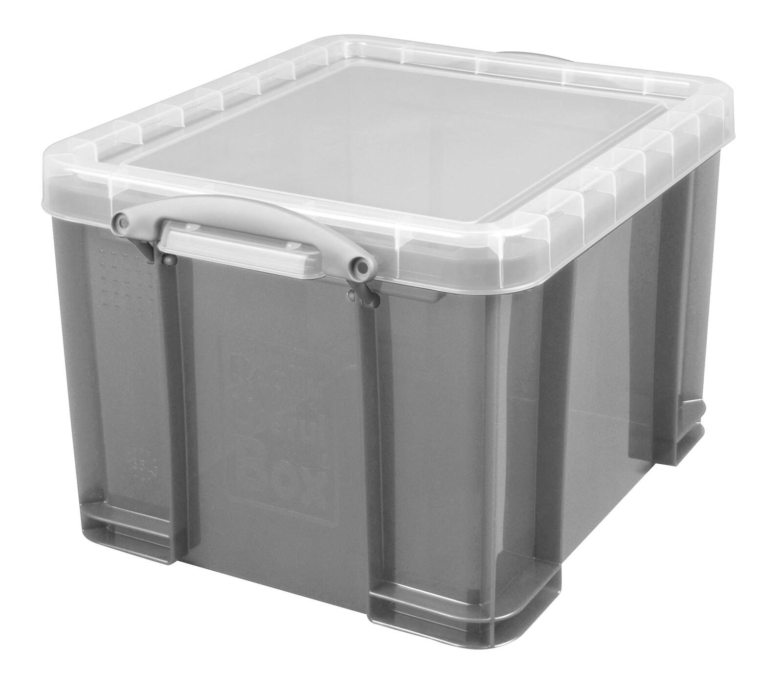 Really Useful Box Aufbewahrungsbox 35,0 l - 48,0 x 39,0 x 31,0 cm transparent, grau