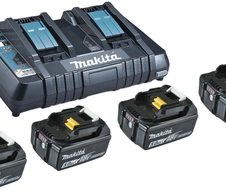 Power Source Kit 4x Akku BL1850B 18V 5,0 Ah, Doppel-Schnellladegerät DC18RD