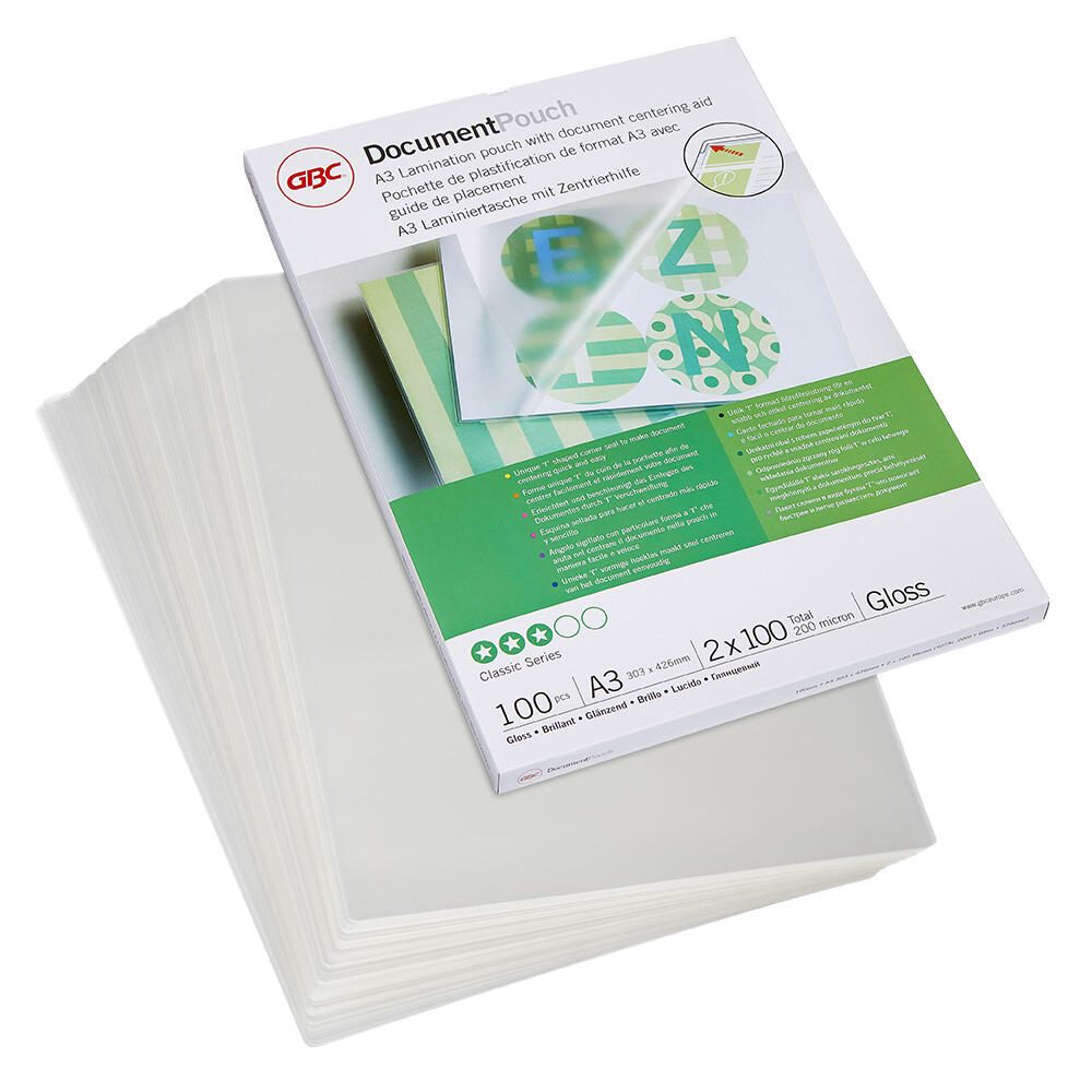 GBC Laminierfolien glänzend 100 mikron A3