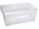 flink & sauber Aufbewahrungsbox 10,0 l - 38,0 x 26,0 x 14,0 cm transparent