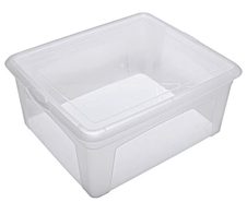 flink & sauber Aufbewahrungsbox 17,0 l - 40,0 x 35,0 x 17,0 cm transparent