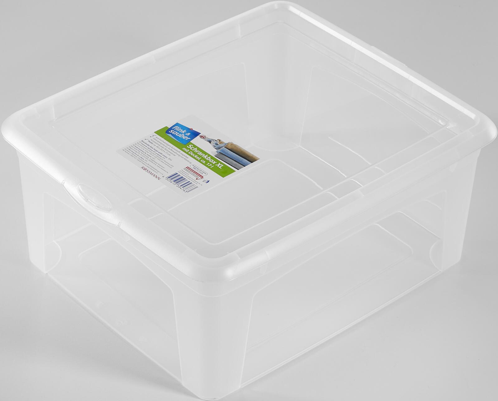 flink & sauber Aufbewahrungsbox 17,0 l - 40,0 x 35,0 x 17,0 cm transparent