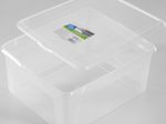 flink & sauber Aufbewahrungsbox 17,0 l - 40,0 x 35,0 x 17,0 cm transparent