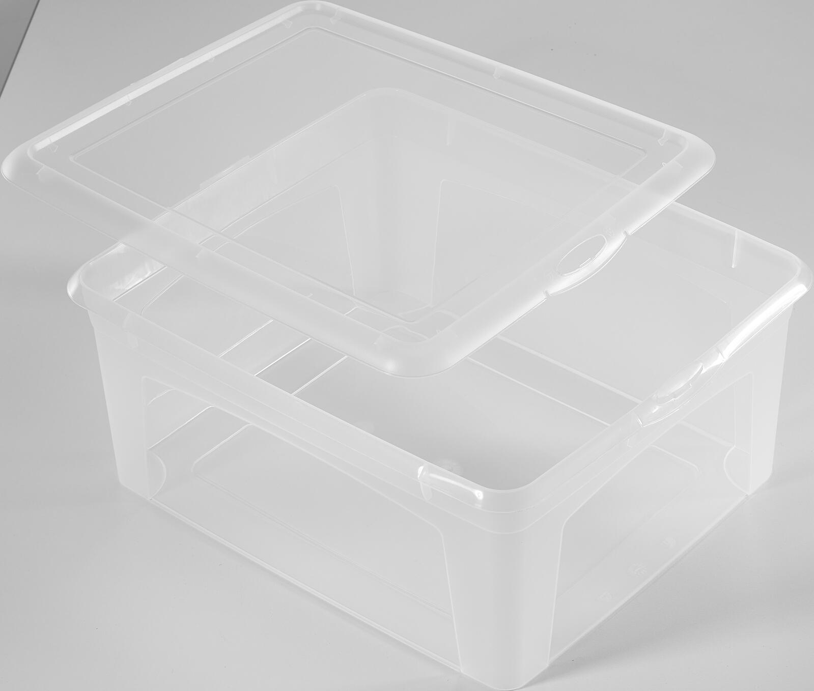 flink & sauber Aufbewahrungsbox 17,0 l - 40,0 x 35,0 x 17,0 cm transparent
