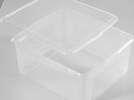 flink & sauber Aufbewahrungsbox 17,0 l - 40,0 x 35,0 x 17,0 cm transparent