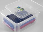 flink & sauber Aufbewahrungsbox 17,0 l - 40,0 x 35,0 x 17,0 cm transparent