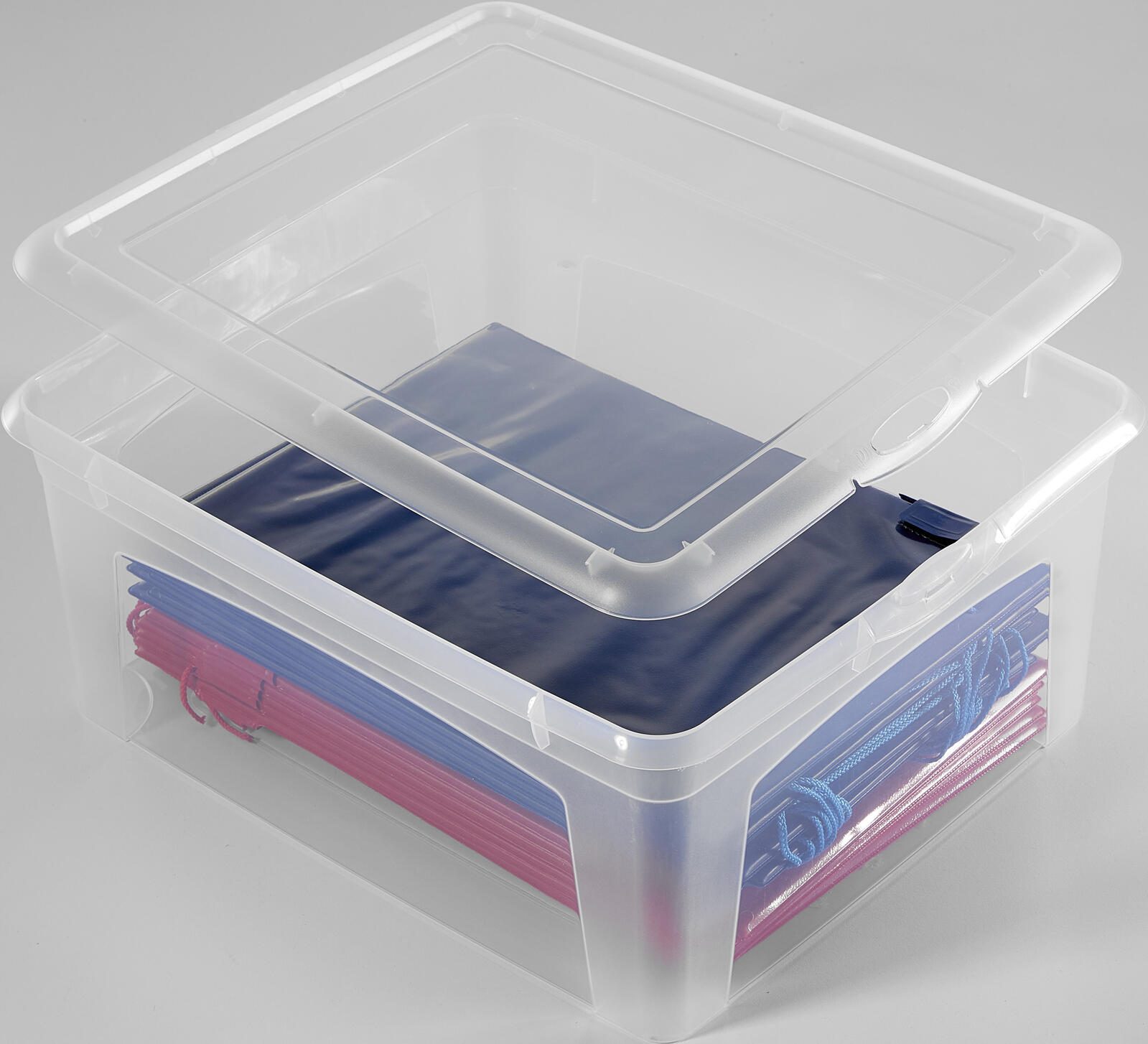 flink & sauber Aufbewahrungsbox 17,0 l - 40,0 x 35,0 x 17,0 cm transparent