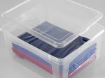 flink & sauber Aufbewahrungsbox 17,0 l - 40,0 x 35,0 x 17,0 cm transparent