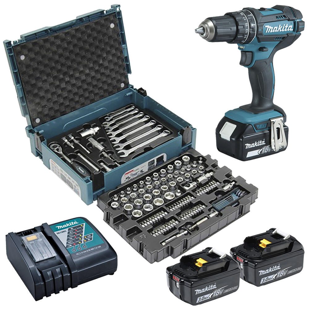makita Akku-Schlagbohrschrauber-Set DHP482JX13