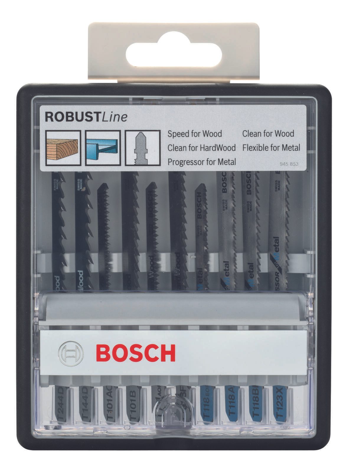 BOSCH Robust Line Wood and Metal Stichsägeblätter-Set 10-teilig
