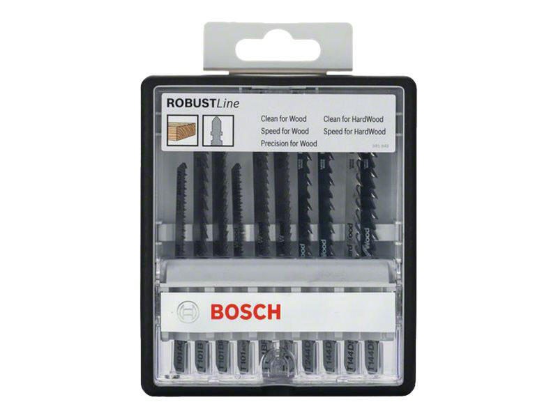 BOSCH Robust Line Wood and Metal Stichsägeblätter-Set 10-teilig