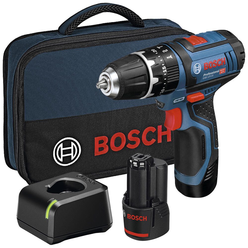 BOSCH Professional Akku-Schlagbohrschrauber-Set GSB 12V-15