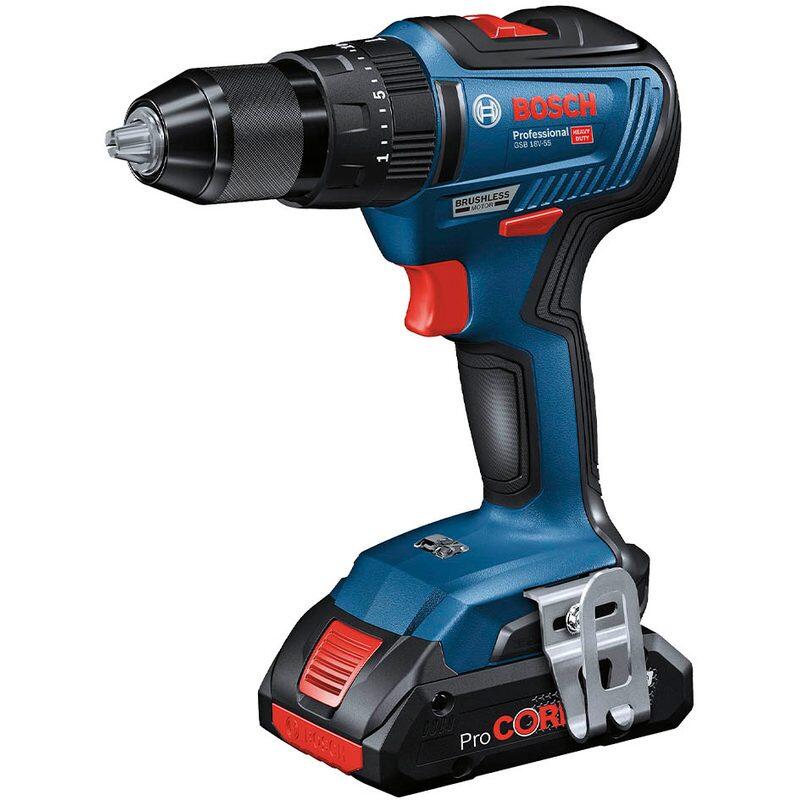 BOSCH Professional Akku-Schlagbohrschrauber-Set GSB 18V-55