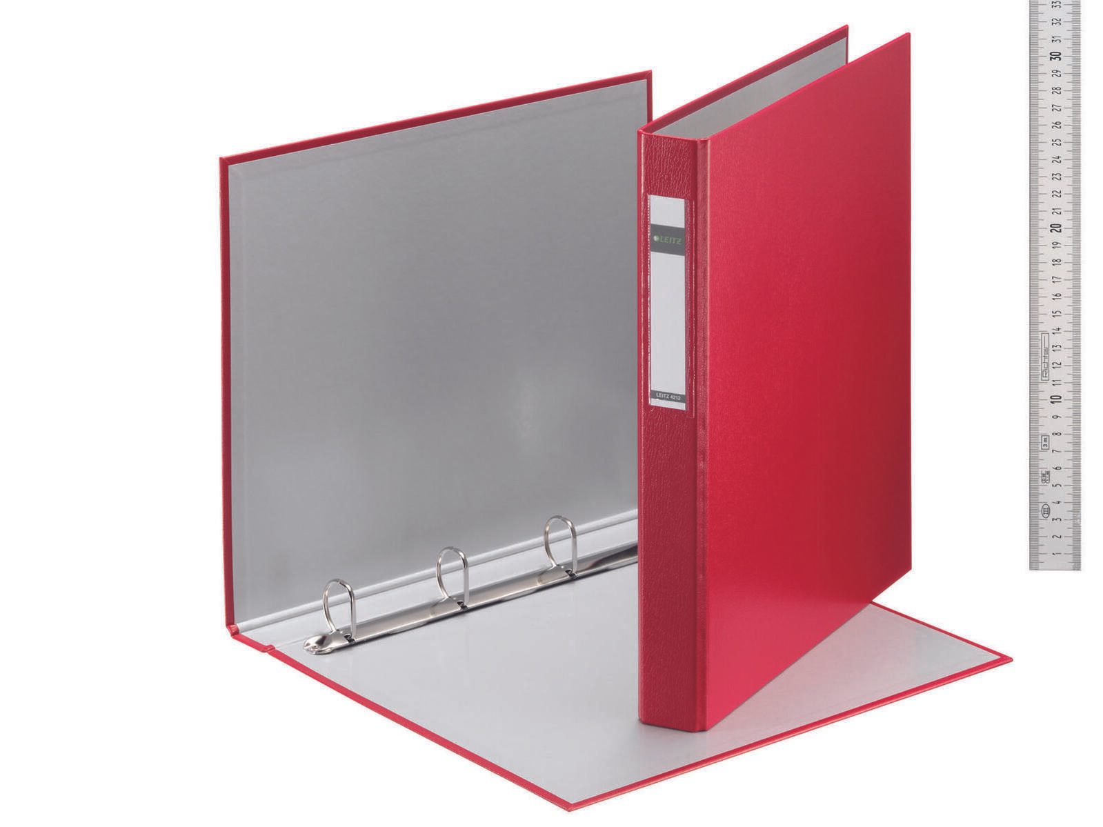 LEITZ Ringbuch 4-Ringe DIN A4 4 cm rot