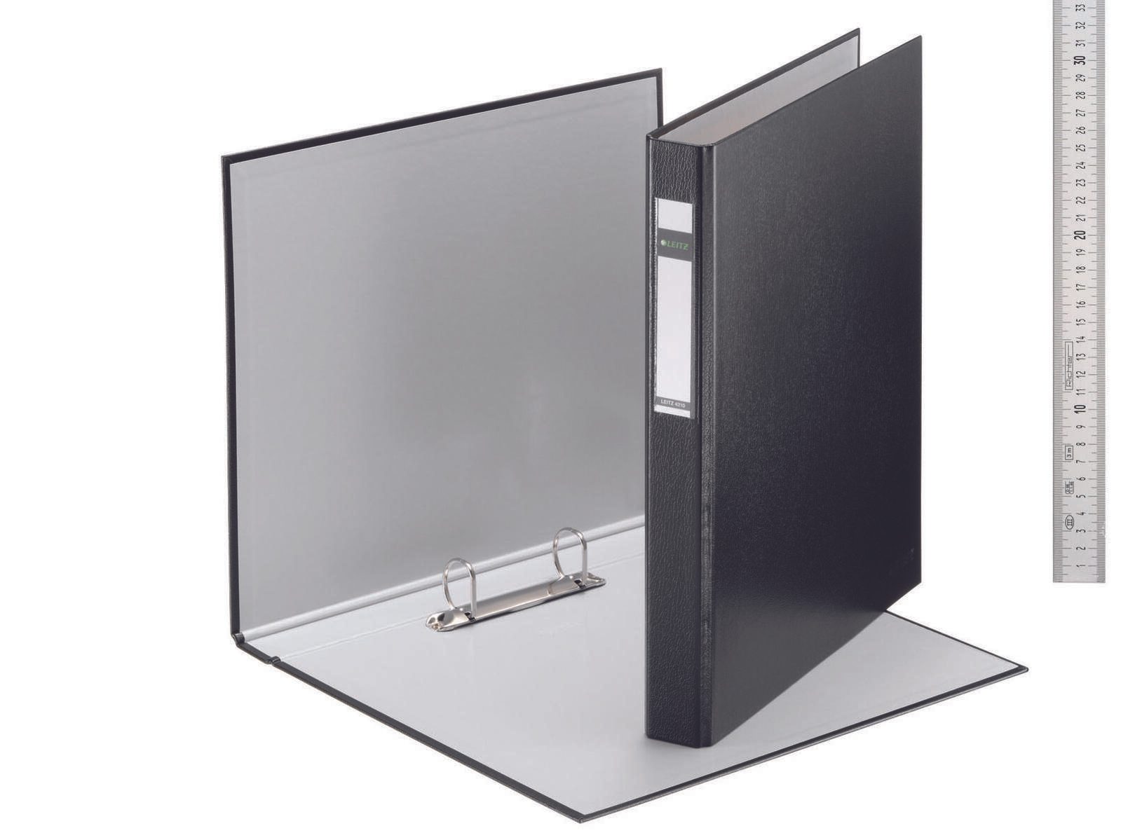 LEITZ Ringbuch 4-Ringe DIN A4 4 cm schwarz
