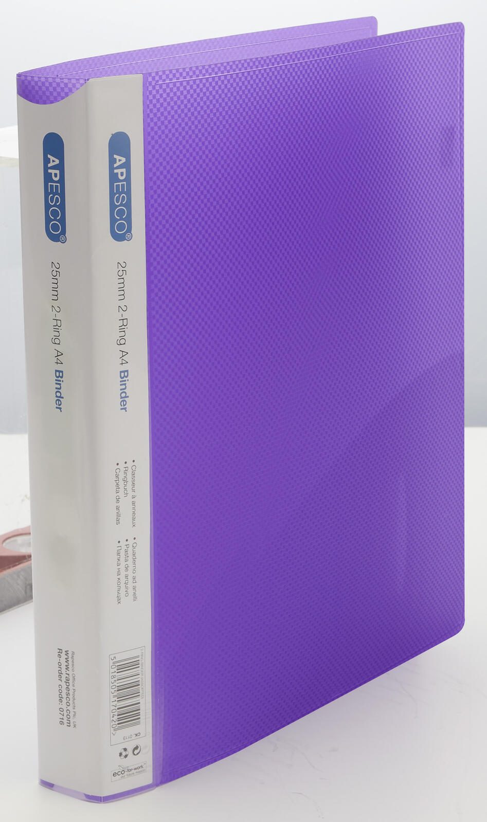 RAPESCO® Ringbücher 2-Ringe DIN A4 3.7 cm grün, blau, pink, violett, hellblau