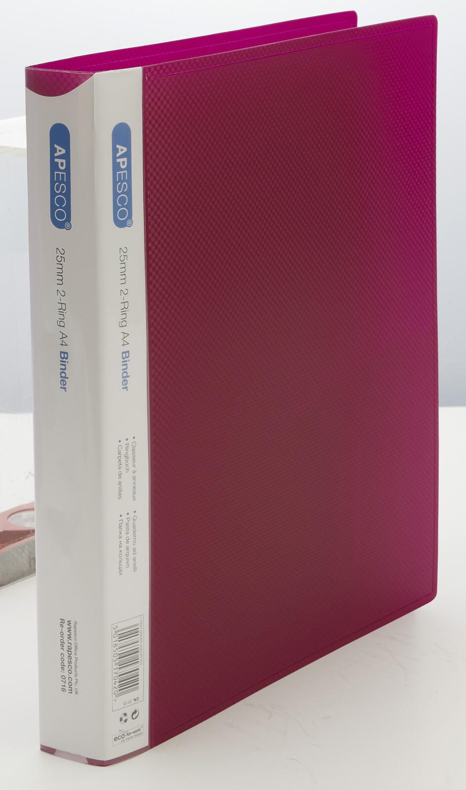 RAPESCO® Ringbücher 2-Ringe DIN A4 3.7 cm grün, blau, pink, violett, hellblau