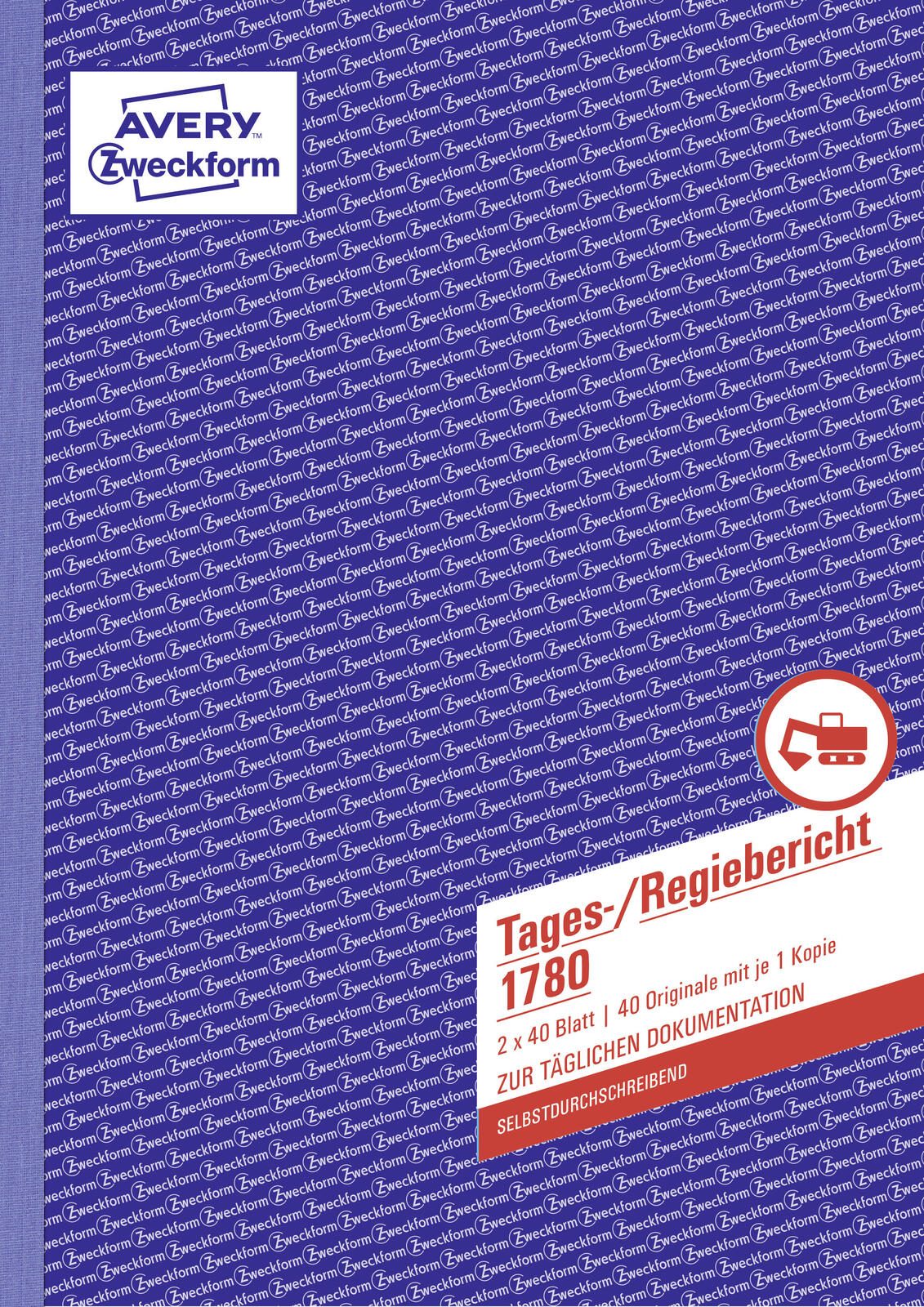 AVERY Zweckform Formularbuch Tages-/Regiebericht DIN A4 2x 40 Seiten