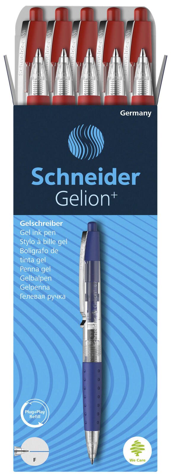 Schneider Gelion Gelschreiber 0.4 mm, Schreibfarbe: Rot