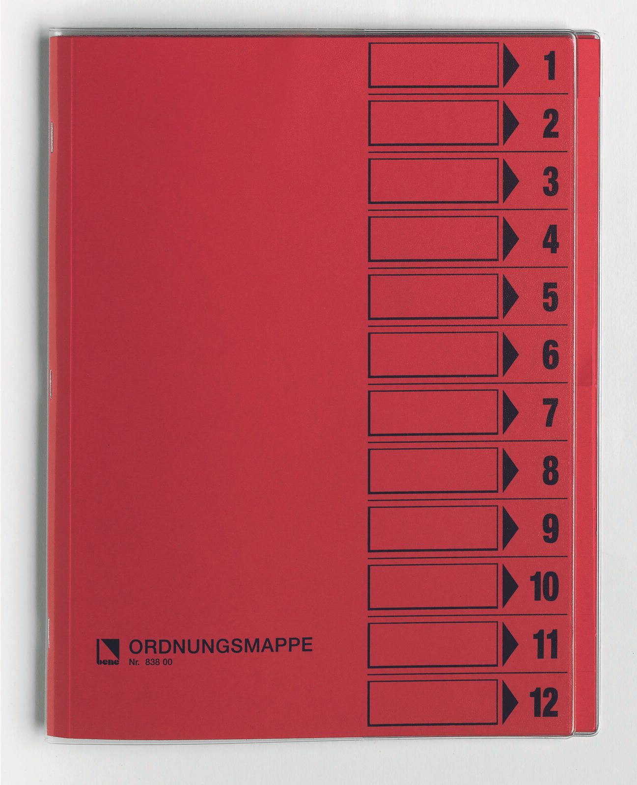 bene Ordnungsmappe DIN A4 12-Fach  rosa