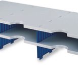 styro Sortierstation DIN C4 6-Fach  grau/blau