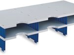 styro Sortierstation DIN C4 6-Fach  grau/blau