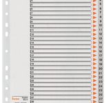 bene Ordnerregister Vollformat 1-31 DIN A4