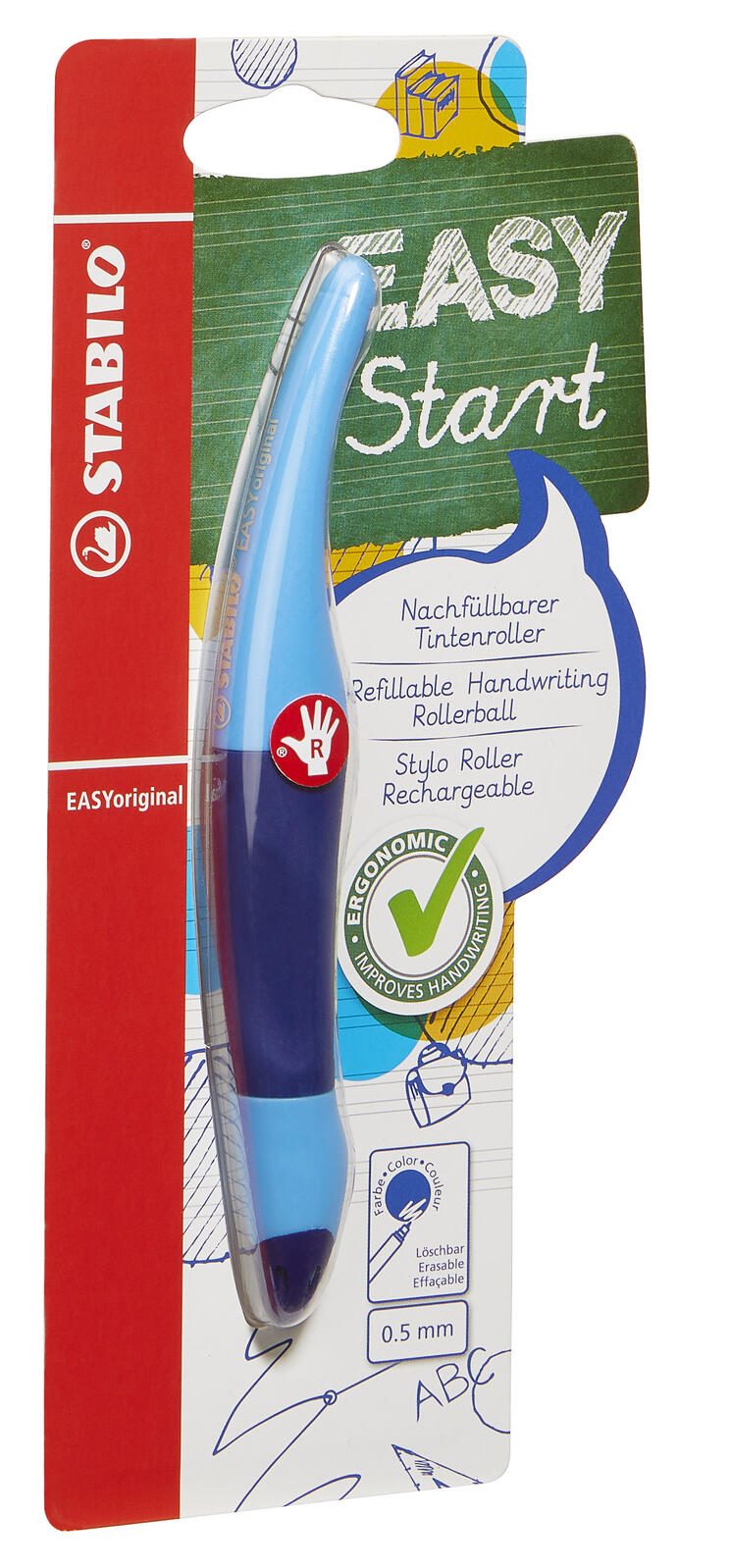 STABILO Smove Easy Tintenroller 0.5 mm Blau