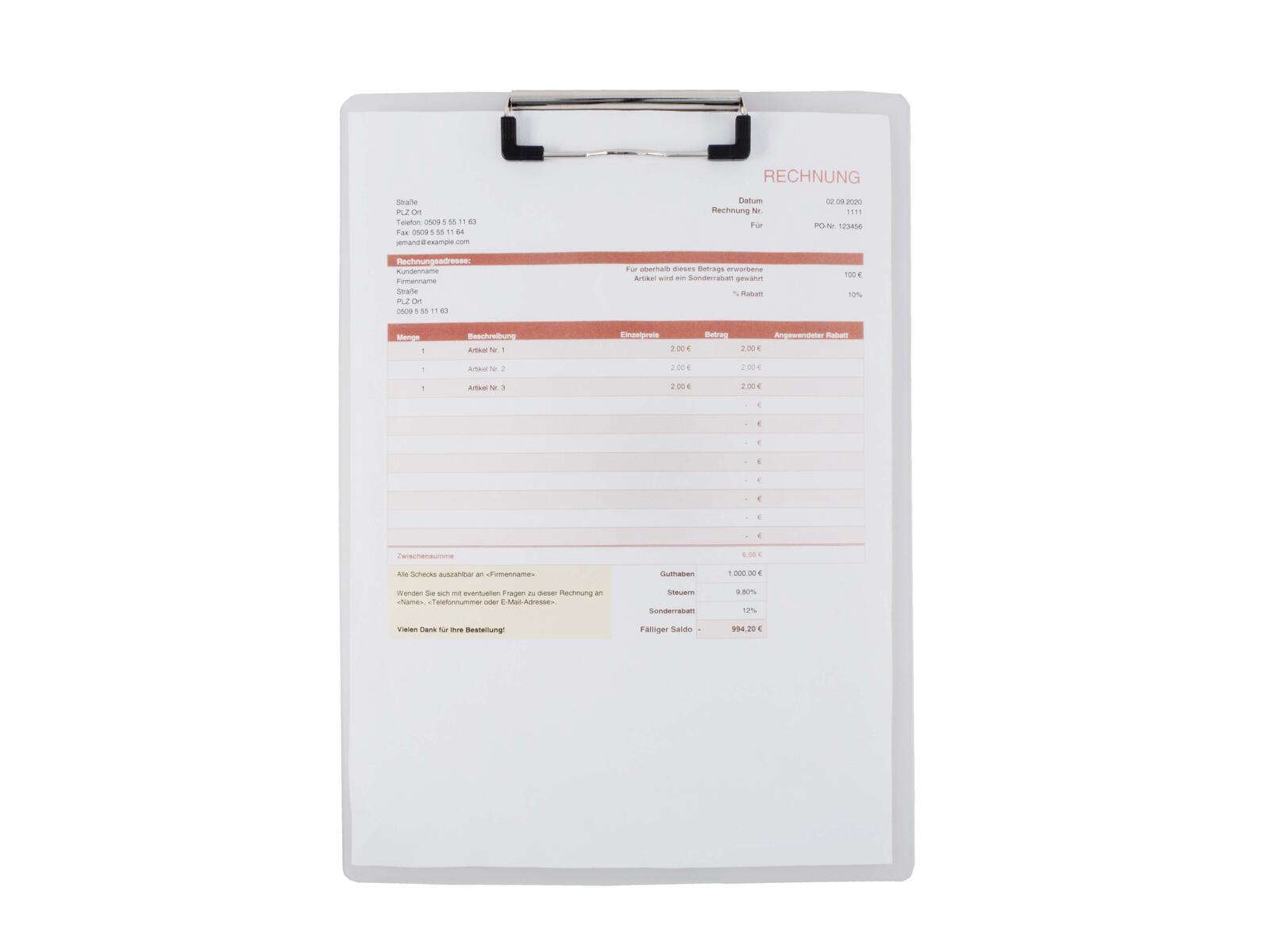 FolderSys Klemmbrett DIN A4 transparent