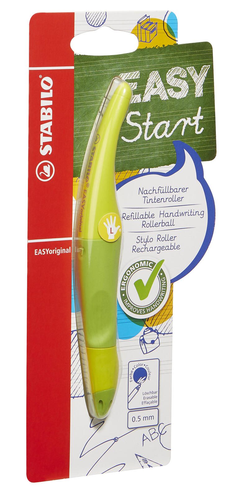 STABILO EASYoriginal Tintenroller Linkshänder 0.5 mm Blau