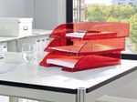 LEITZ Briefablage DIN A4 rot-transparent
