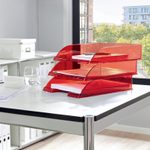 LEITZ Briefablage DIN A4 rot-transparent