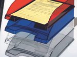 LEITZ Briefablage DIN A4 rot-transparent