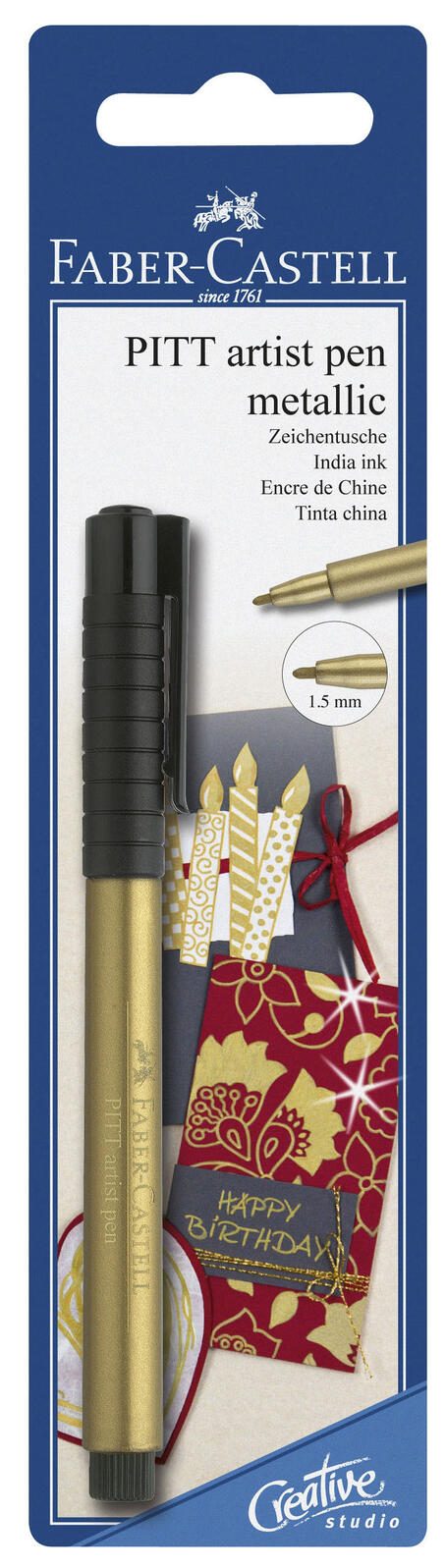 FABER-CASTELL Pitt Artist Pen Lackmarker 1.5 mm Gold