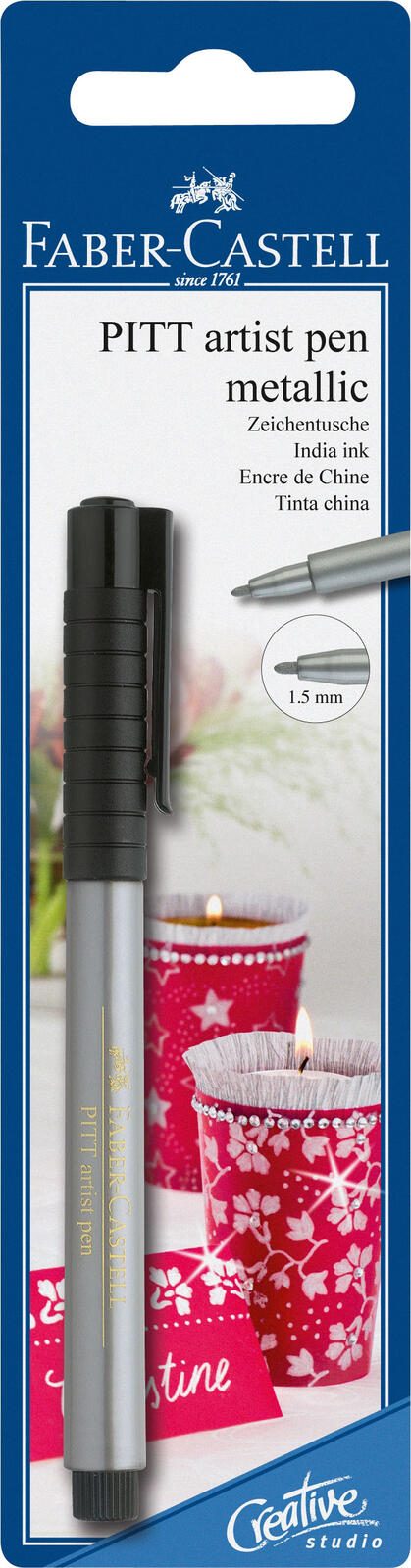 FABER-CASTELL Pitt Artist Pen Lackmarker 1.5 mm Silber