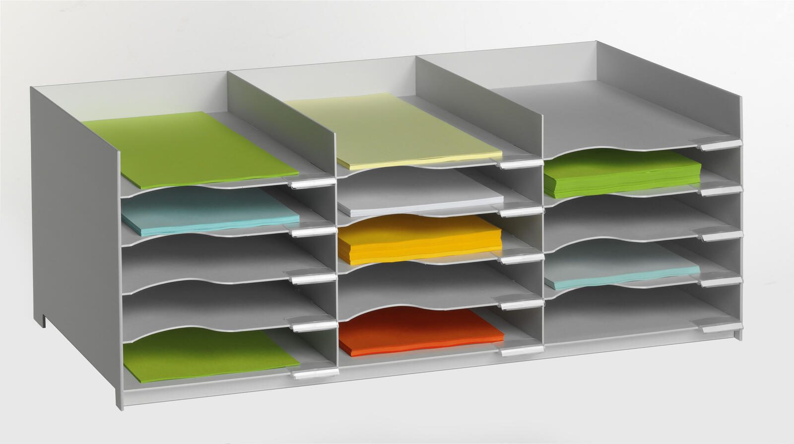PAPERFLOW Sortierstation DIN A4 15-Fach  lichtgrau