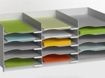 PAPERFLOW Sortierstation DIN A4 15-Fach  lichtgrau