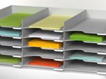 PAPERFLOW Sortierstation DIN A4 15-Fach  lichtgrau