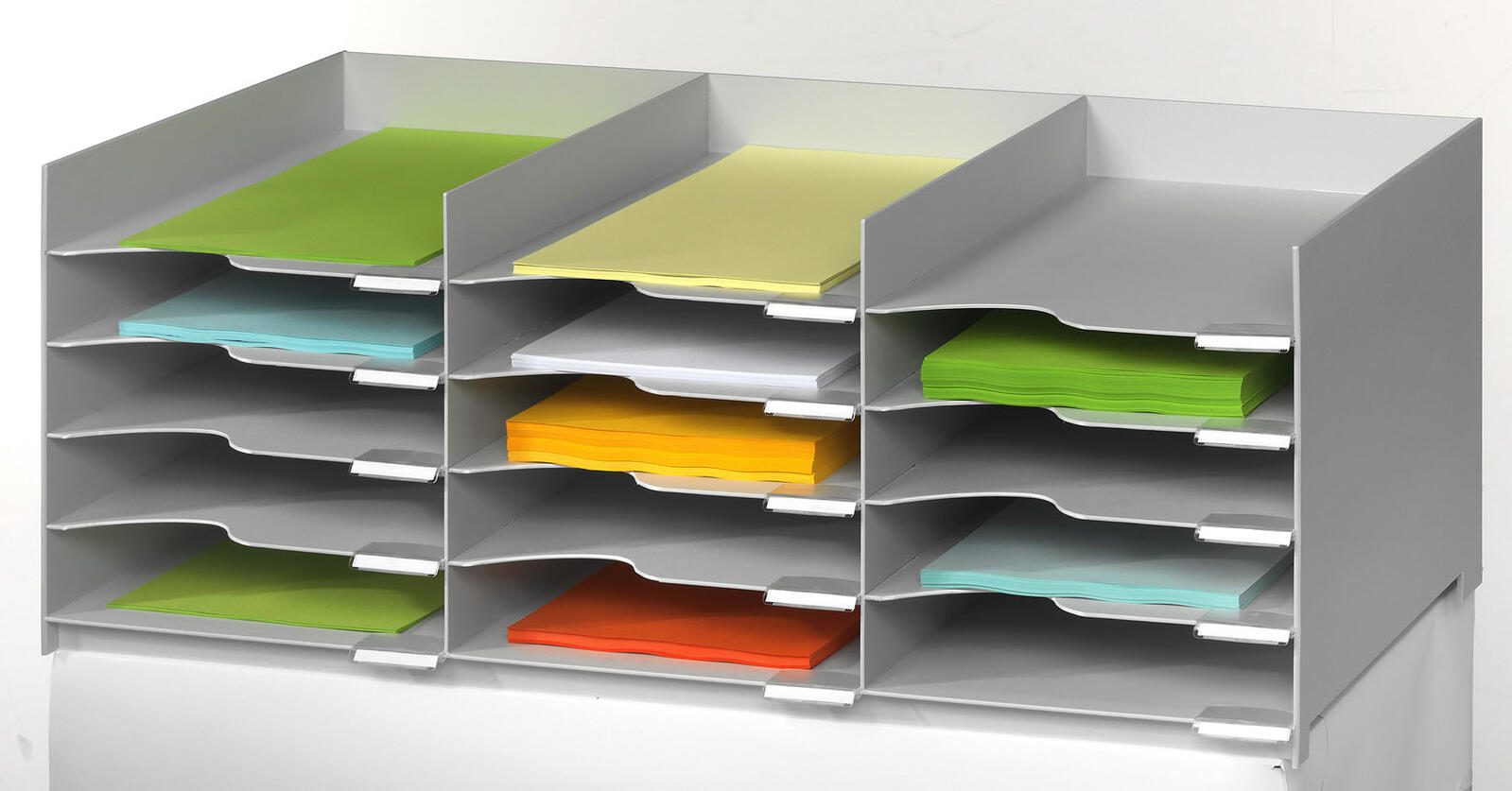 PAPERFLOW Sortierstation DIN A4 15-Fach  lichtgrau