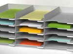 PAPERFLOW Sortierstation DIN A4 15-Fach  lichtgrau