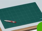 styro Schneidematte 45,0 x 30,0 cm grün/schwarz