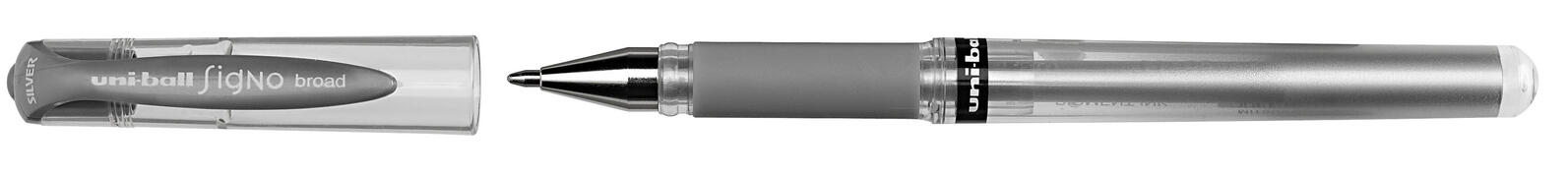 uni-ball Ub Signo Um-153 Gelschreiber 0.6 mm, Schreibfarbe: Silber