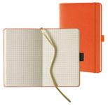 Lediberg Notizbuch ca. DIN A5 kariert, 240 Seiten orange