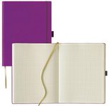 Lediberg Notizbuch ca. DIN A4 kariert, 240 Seiten lila