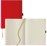 Lediberg Notizbuch ca. DIN A4 kariert, 240 Seiten hellrot