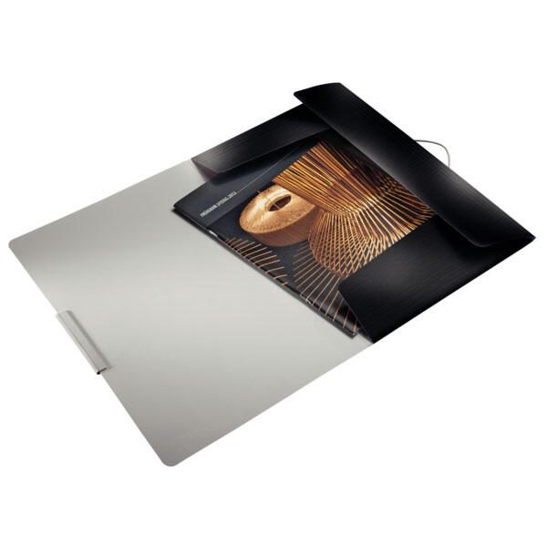 LEITZ Eckspanner Eckspannermappe schwarz DIN A4 satin schwarz