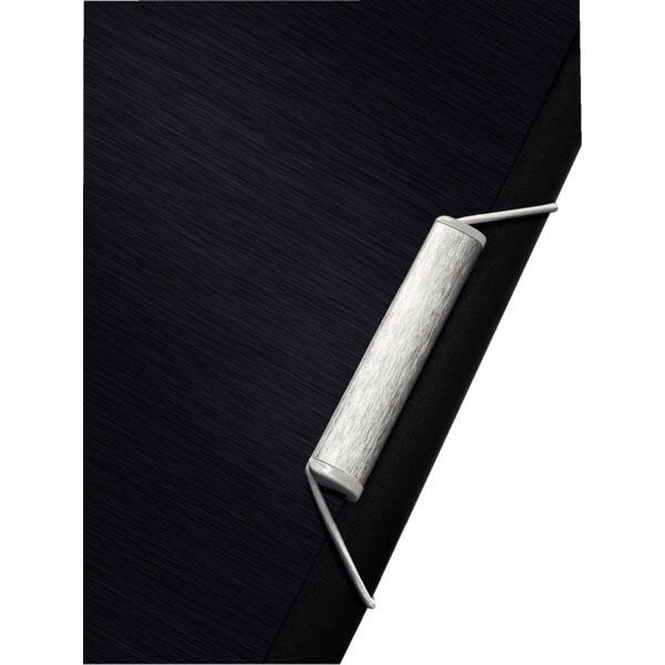 LEITZ Eckspanner Eckspannermappe schwarz DIN A4 satin schwarz
