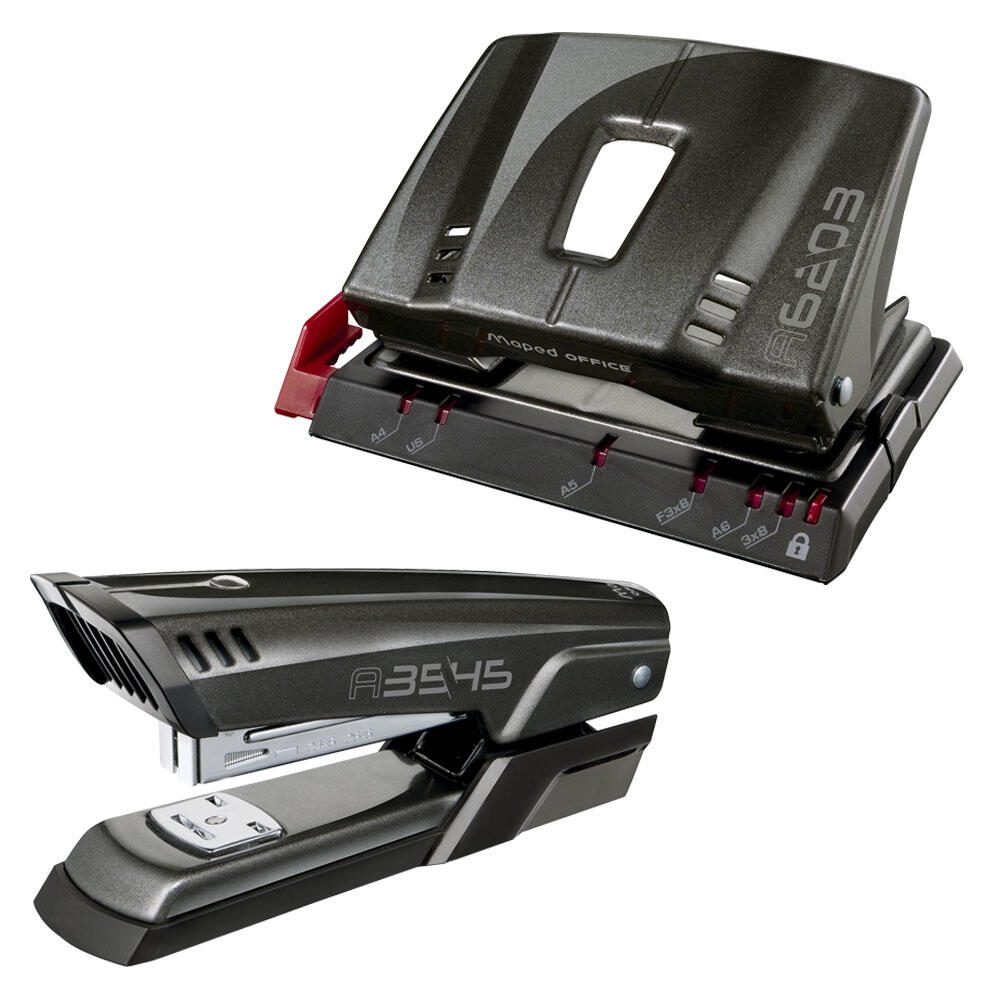 maped Locher und Heftgeräte Set schwarz